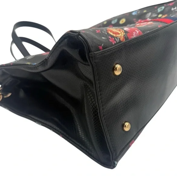 Moda Luxe Colorful Floral Preppy Large Satchel Handbag - Picture 8 of 16